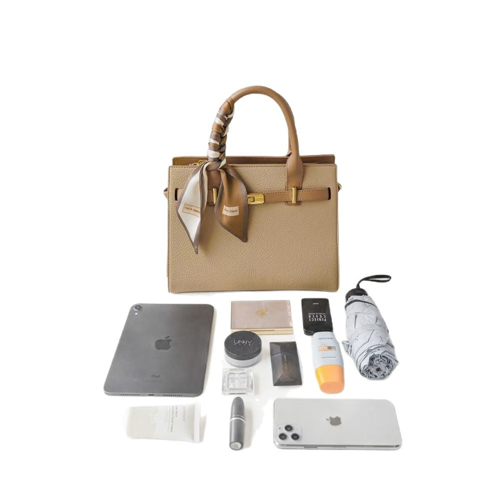 Sac à main platine élégante pour le trajet domicile-travail pour femme