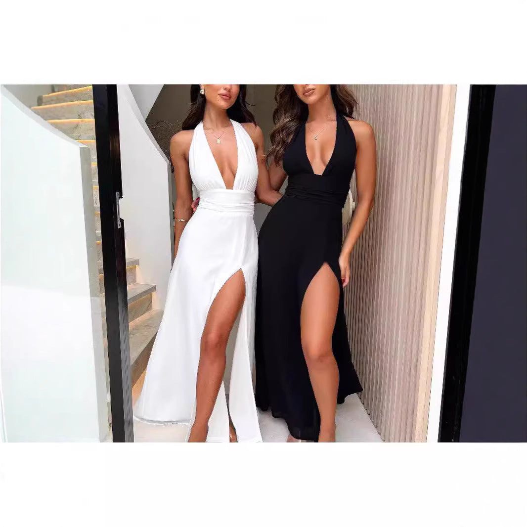 Robe à lacet ajustable et dos nu qui serre la taille