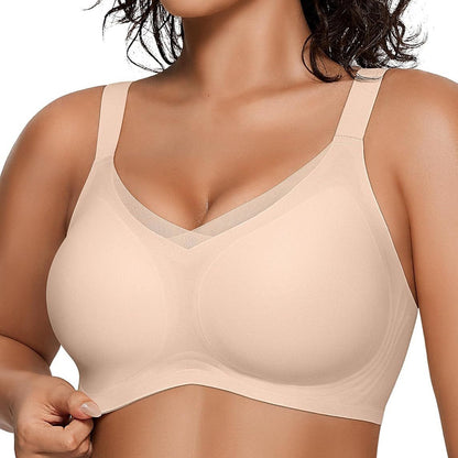 Soutien-gorge sans fil à résille en V pour femmes