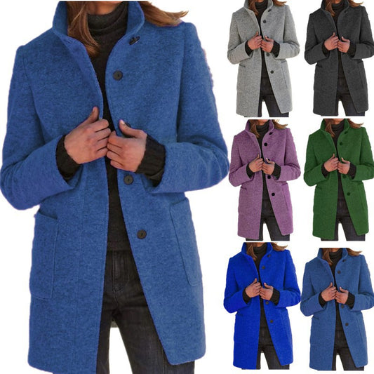 Manteau de laine boutonné