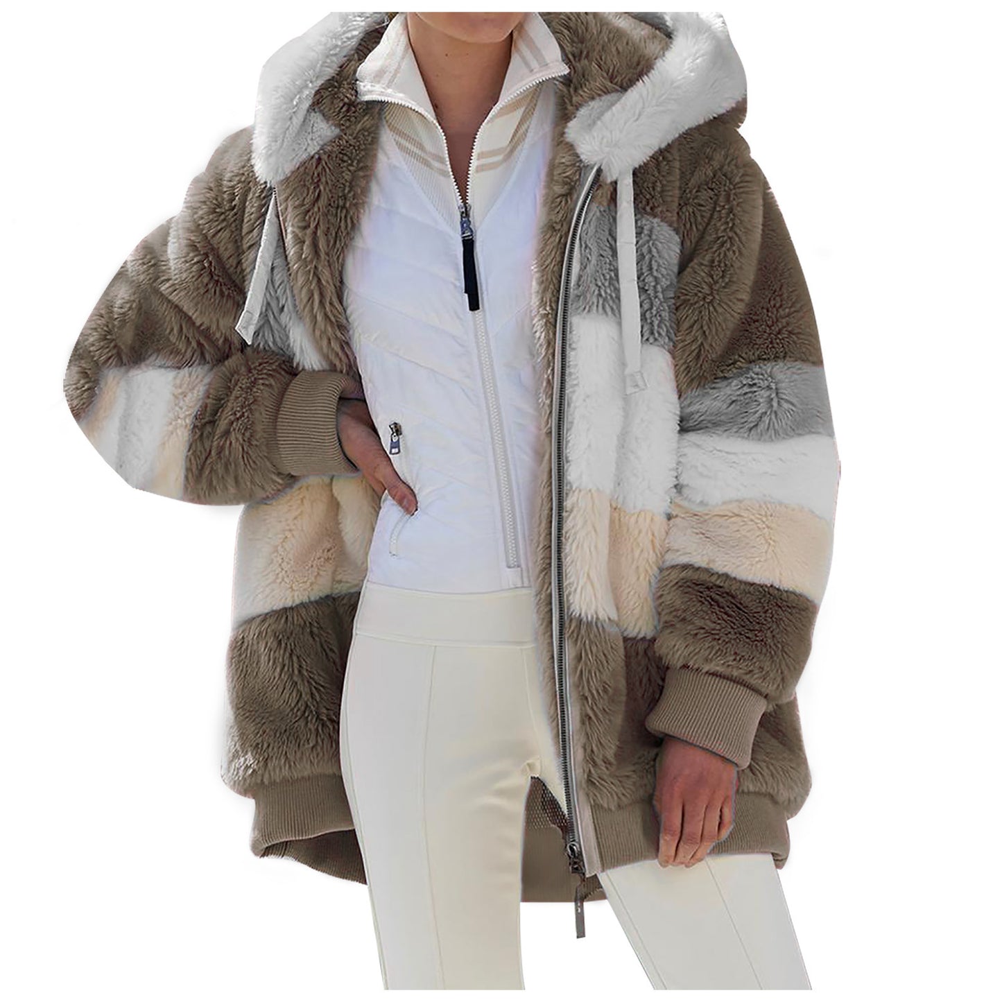 Manteau chaud en peluche pour l'hiver et l'automne