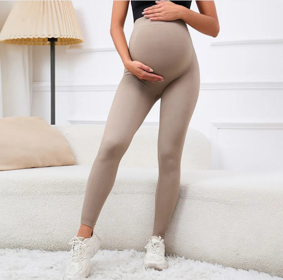 Leggings de Maternité Taille Haute Élastique