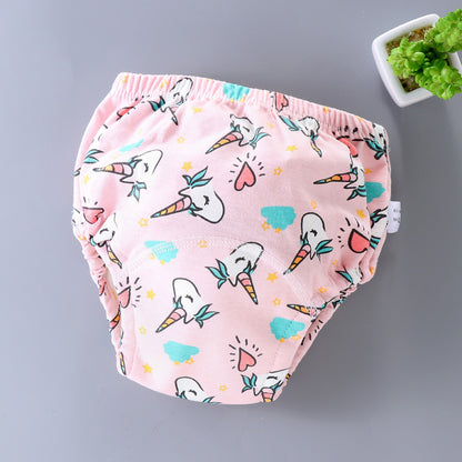 Culotte d'apprentissage lavable pour bébé, en coton respirant