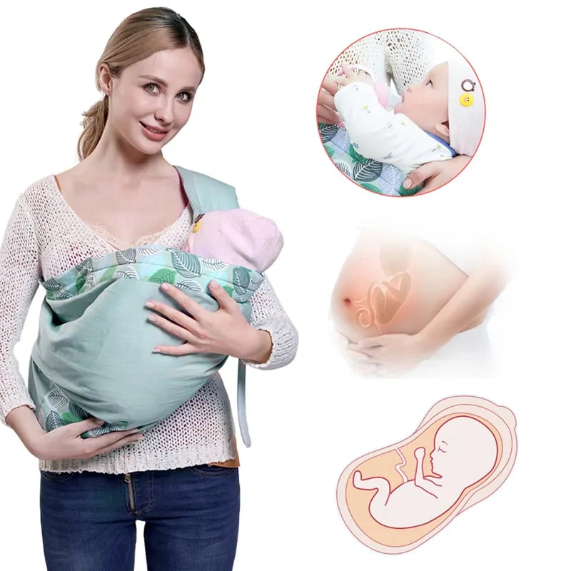 Echarpe Porte-bébé pour Nouveau-nés et Couverture d'Allaitement