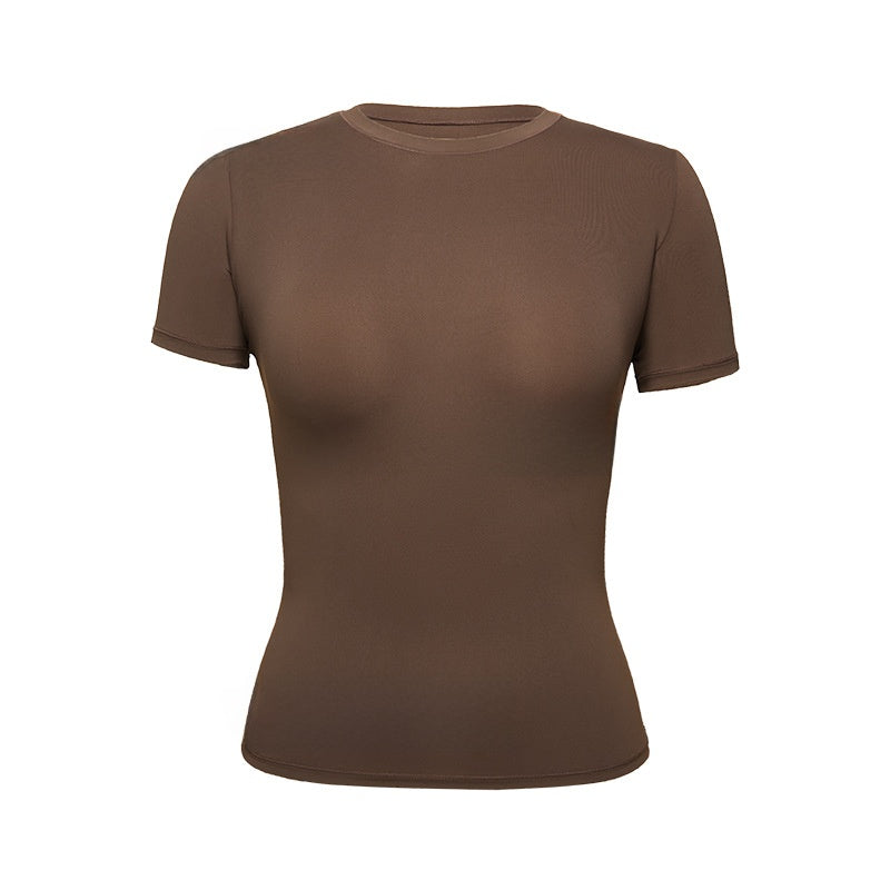 T-shirt à col rond pour femme