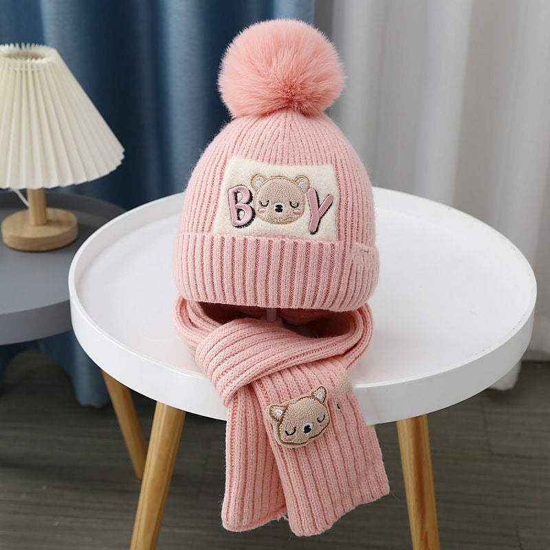 Ensemble bonnet et écharpe d'hiver pour enfants