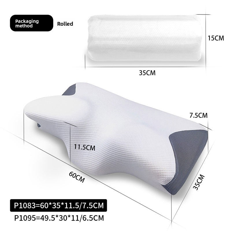 L'oreiller à mémoire de forme papillon rebondit lentement