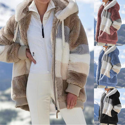 Manteau chaud en peluche pour l'hiver et l'automne