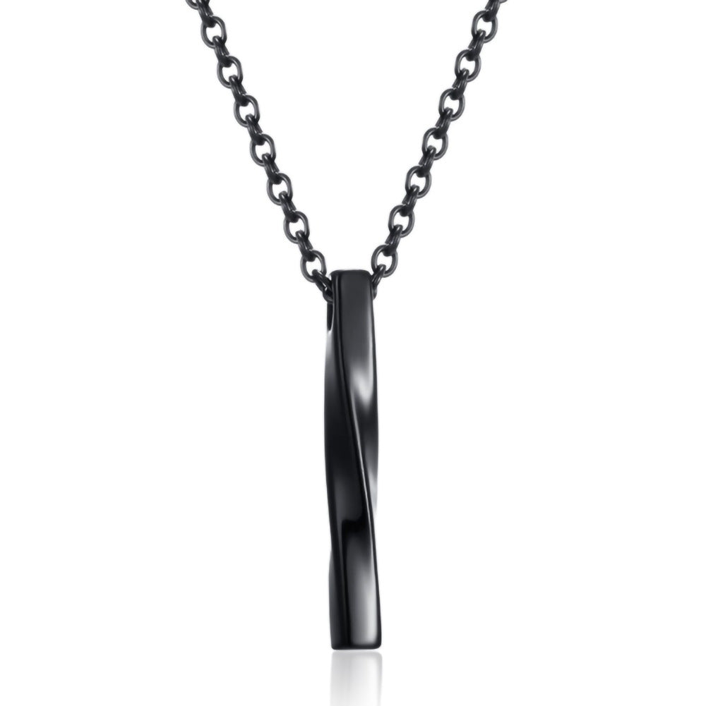 Collier en alliage Mobius Spiral pour femme moderne