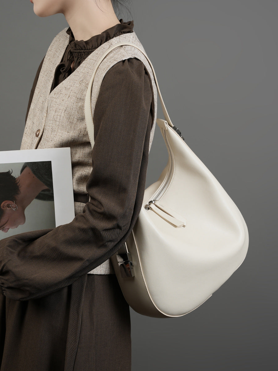 Sac à bandoulière en cuir véritable pour femme