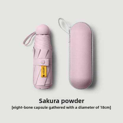 Parapluie pliable en caoutchouc noir