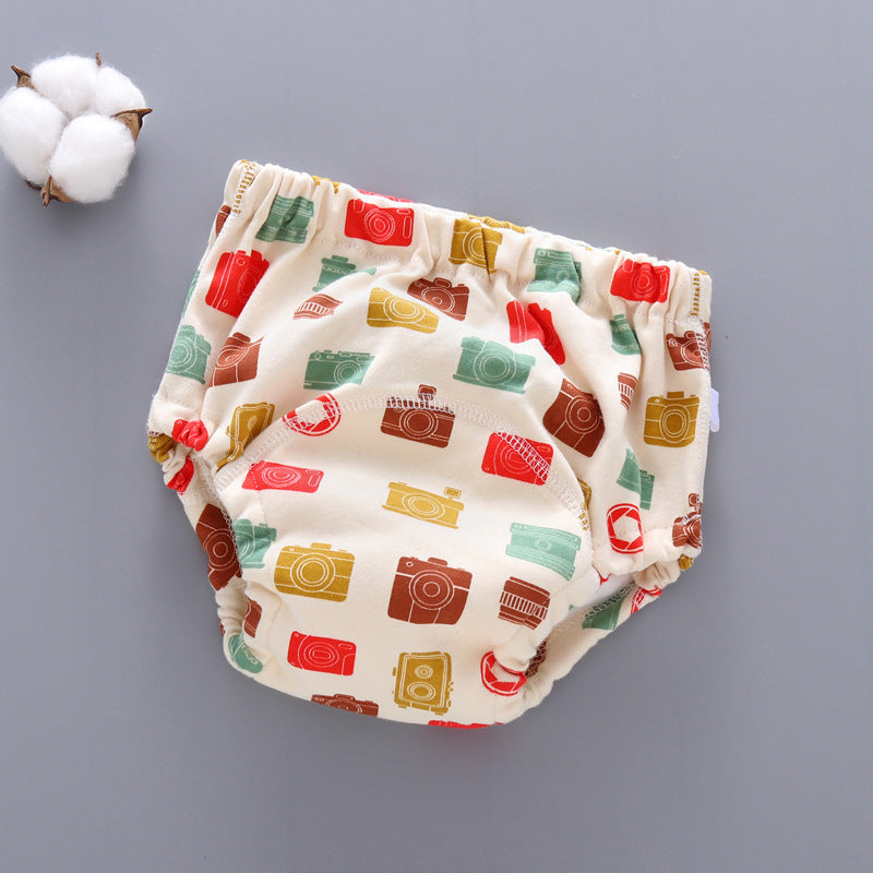 Culotte d'apprentissage lavable pour bébé, en coton respirant