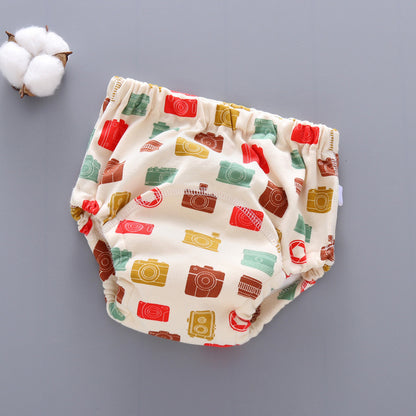 Culotte d'apprentissage lavable pour bébé, en coton respirant