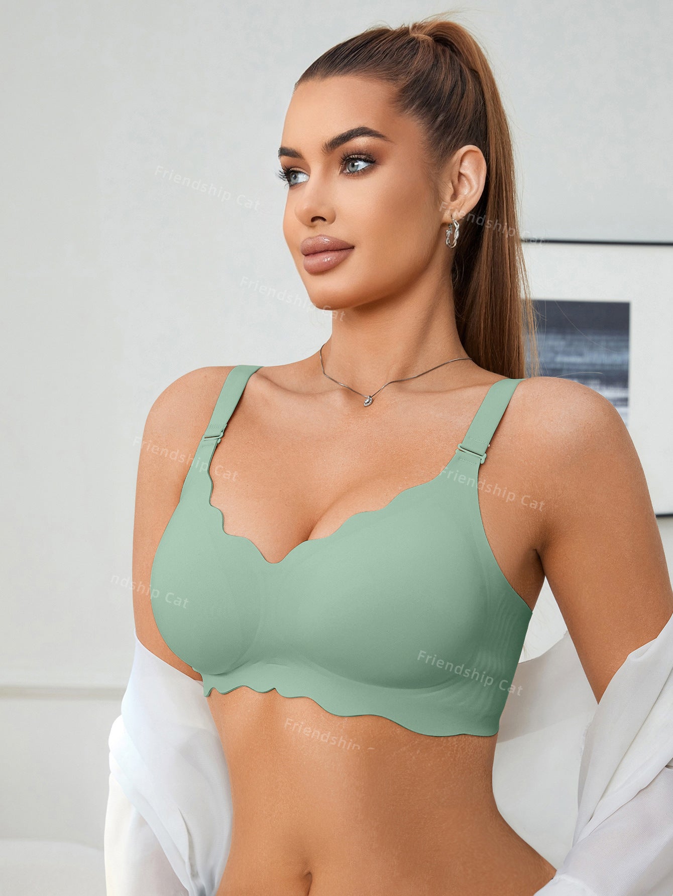 soutien-gorge sans couture avec dentelle