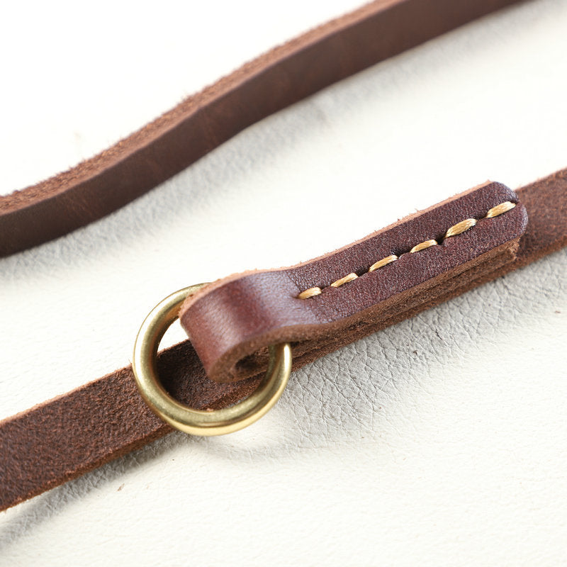 Corde de remorquage en cuir pour chien