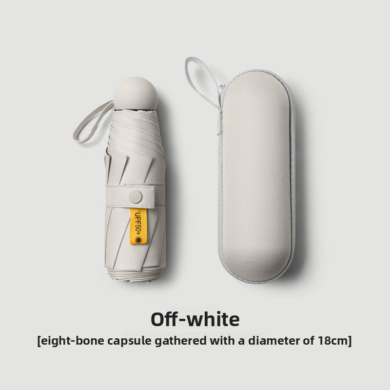 Parapluie pliable en caoutchouc noir