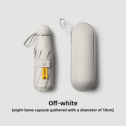 Parapluie pliable en caoutchouc noir