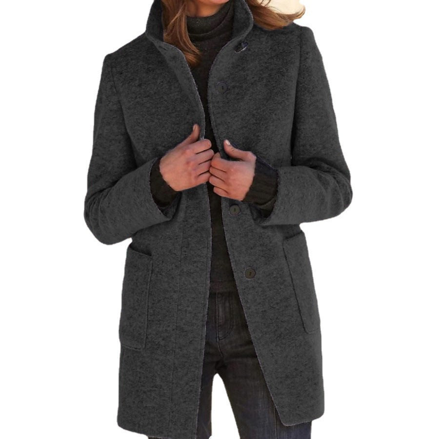Manteau de laine boutonné