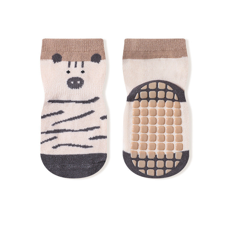 Chaussettes en coton antidérapantes pour bébés
