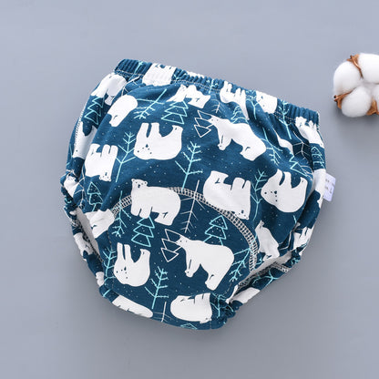 Culotte d'apprentissage lavable pour bébé, en coton respirant