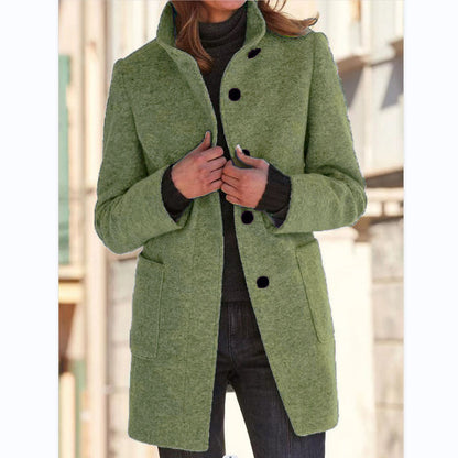 Manteau de laine boutonné