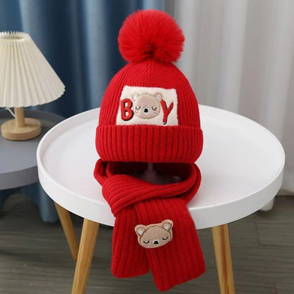 Ensemble bonnet et écharpe d'hiver pour enfants