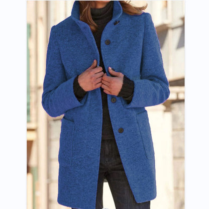 Manteau de laine boutonné