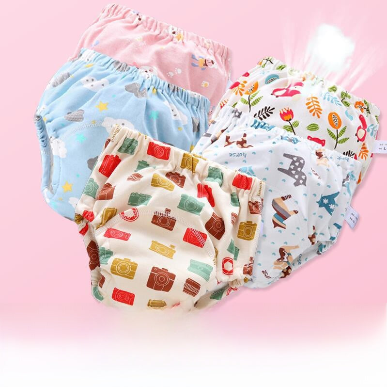 Culotte d'apprentissage lavable pour bébé, en coton respirant