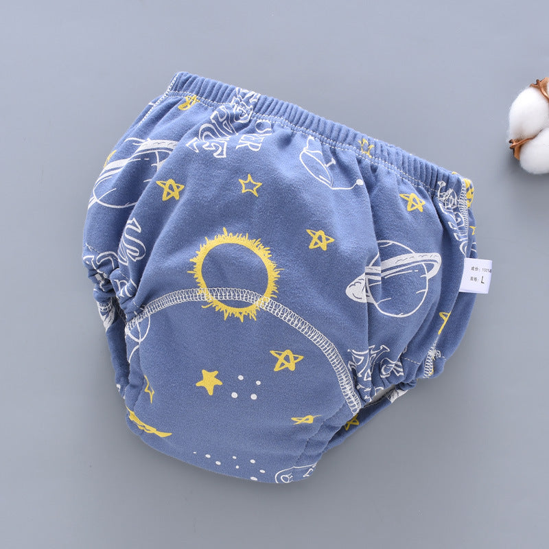 Culotte d'apprentissage lavable pour bébé, en coton respirant