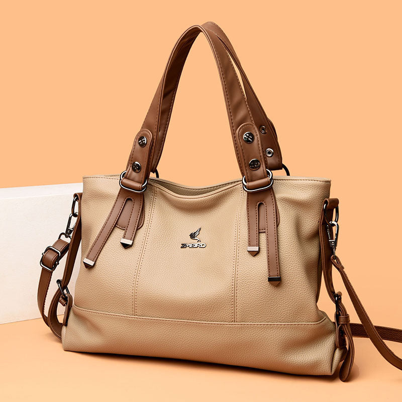 Sac à main pour femme en cuir véritable à motif crocodile