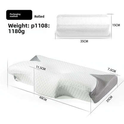 L'oreiller à mémoire de forme papillon rebondit lentement