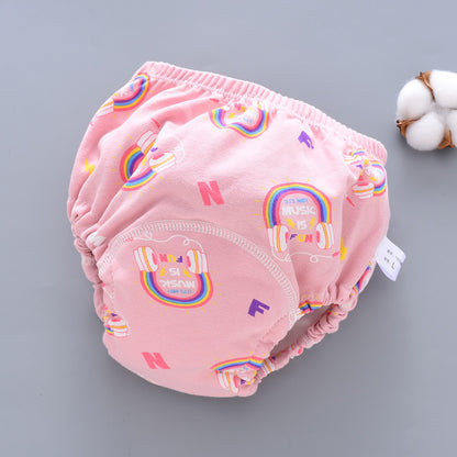 Culotte d'apprentissage lavable pour bébé, en coton respirant