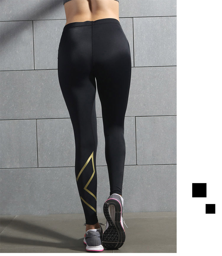 Collants de sport de compression à élasticité élevée pour femme