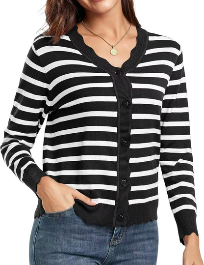 Cardigan en maille à manches courtes pour femme