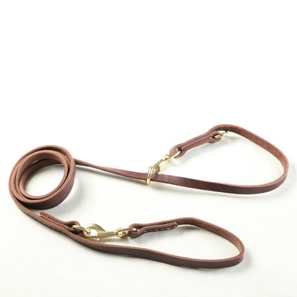 Corde de remorquage en cuir pour chien