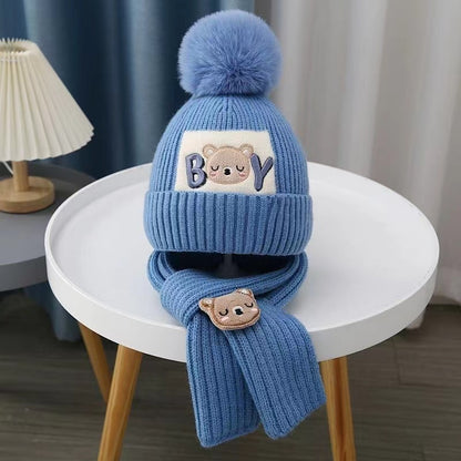 Ensemble bonnet et écharpe d'hiver pour enfants