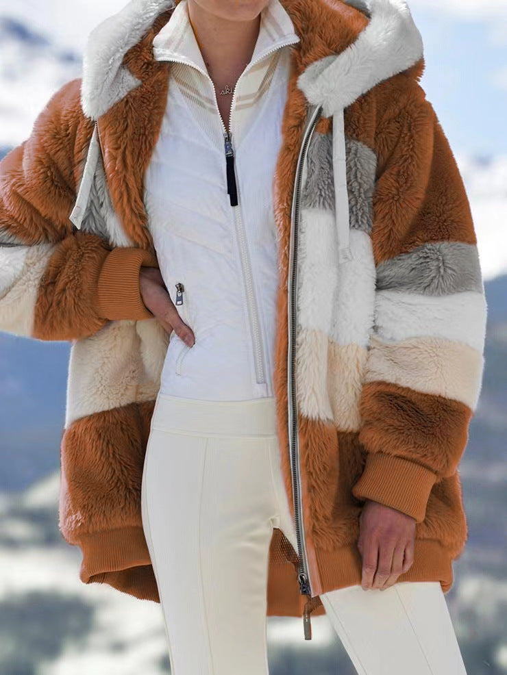 Manteau chaud en peluche pour l'hiver et l'automne
