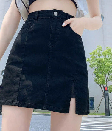 Jupe en denim amincissante pour femmes