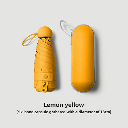 Parapluie pliable en caoutchouc noir