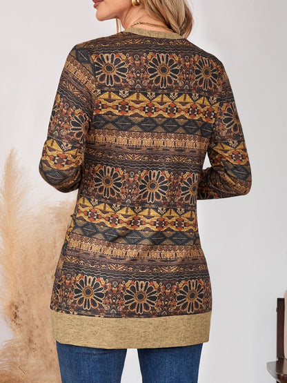 Cardigan extensible décontracté à col en V pour femme