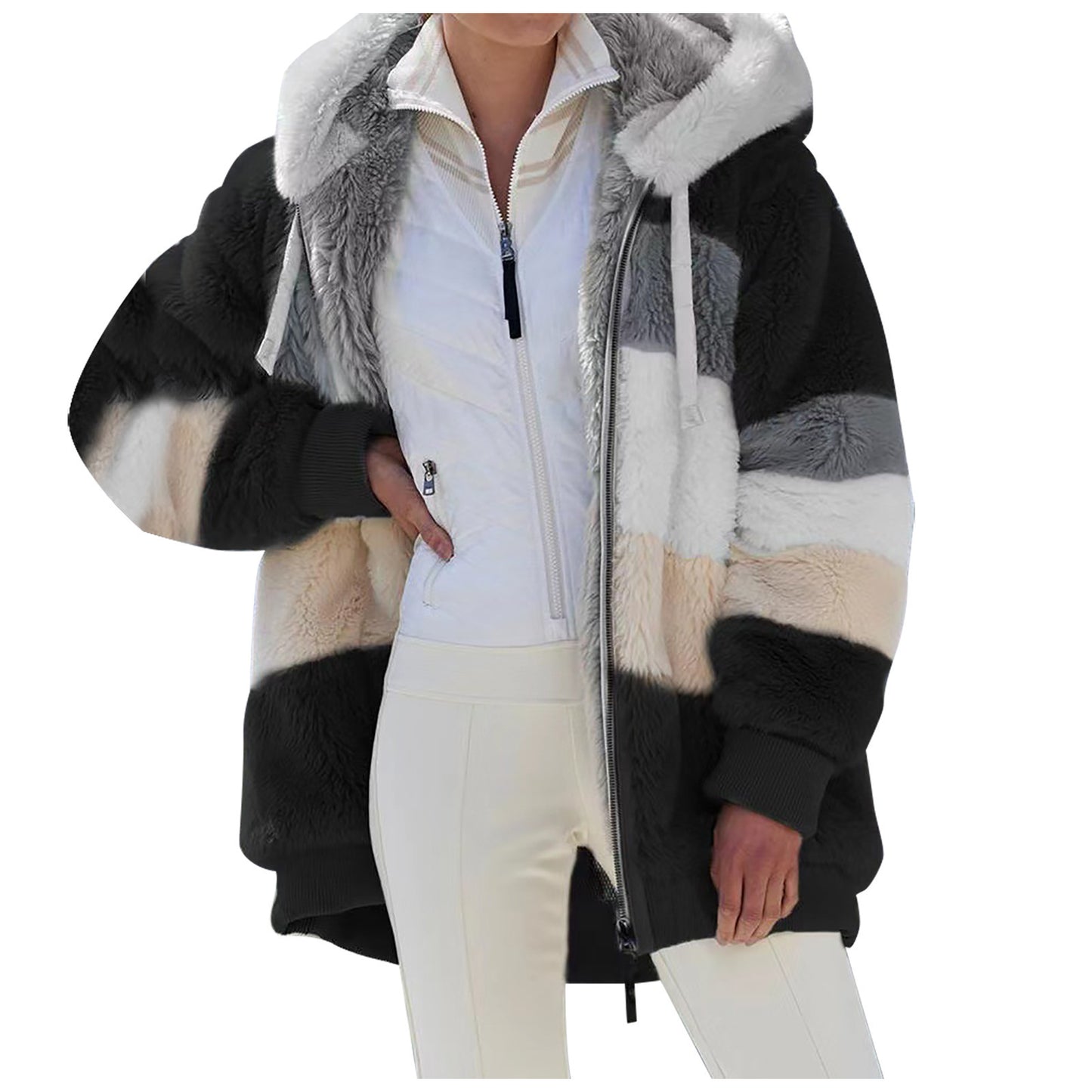 Manteau chaud en peluche pour l'hiver et l'automne
