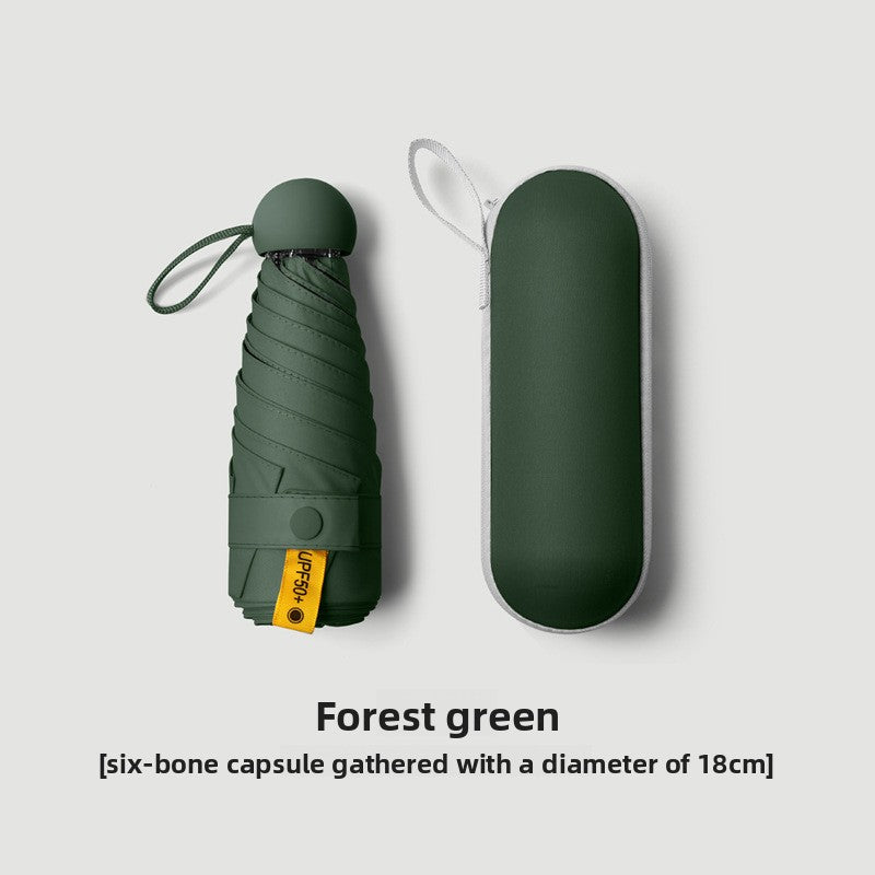 Parapluie pliable en caoutchouc noir