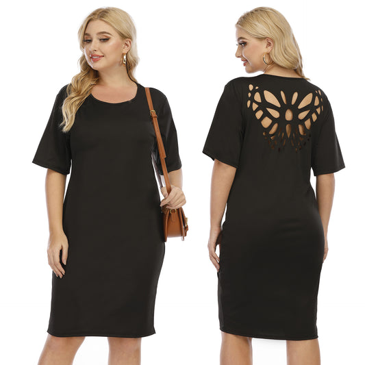 Robe longue à échancrure papillon pour femmes