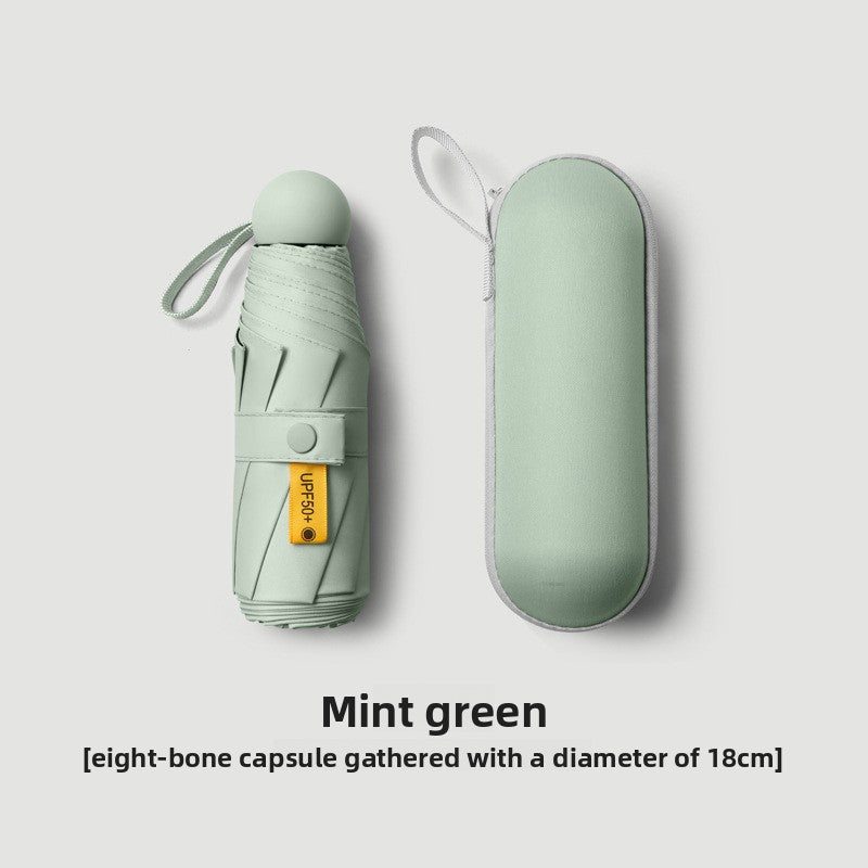 Parapluie pliable en caoutchouc noir