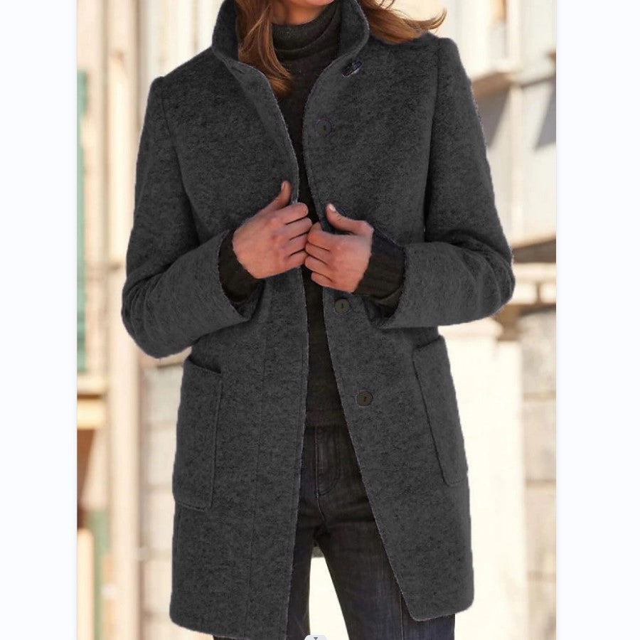 Manteau de laine boutonné