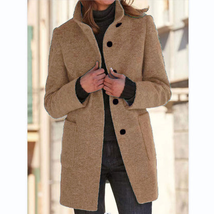 Manteau de laine boutonné