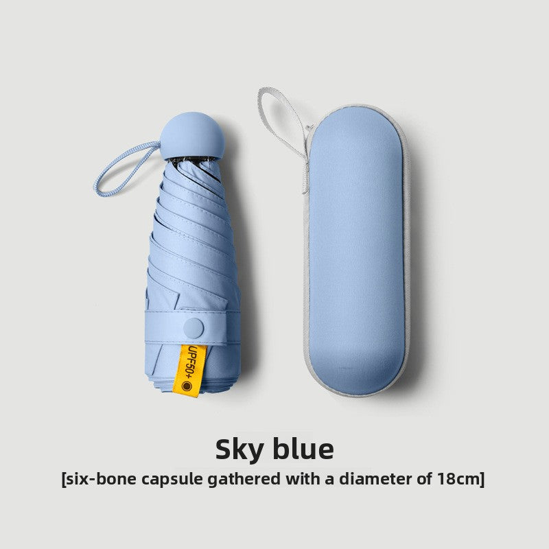 Parapluie pliable en caoutchouc noir