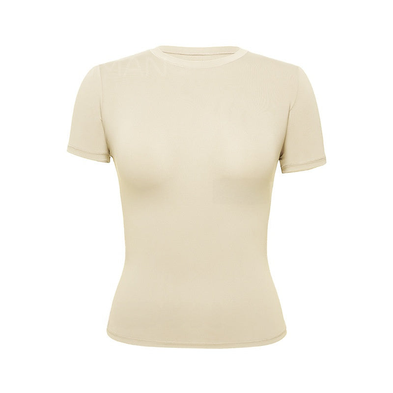 T-shirt à col rond pour femme