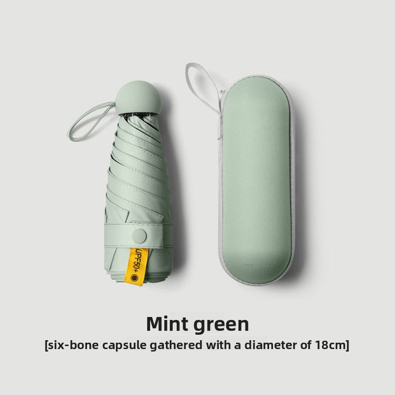 Parapluie pliable en caoutchouc noir