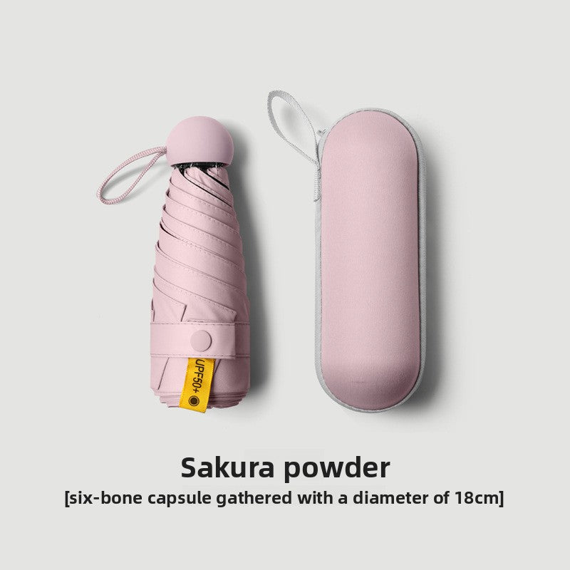 Parapluie pliable en caoutchouc noir